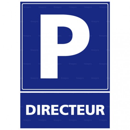 Panneau de parking rectangulaire vertical Directeur