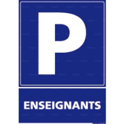 Panneau de parking rectangulaire vertical Enseignants