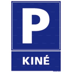 Panneau de parking rectangulaire vertical Kiné