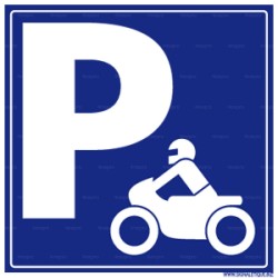 Panneau carré Parking pour moto