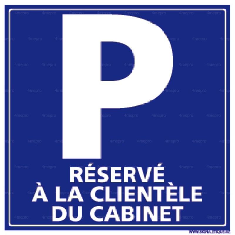 Panneau Parking Réservé Clientèle - Ø 240 Mm - PVC 1 Mm Rigide Et Résistant - Signalétique Extérieur Clair Et Professionnel