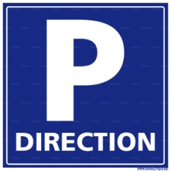 Panneau carré pour parking Direction