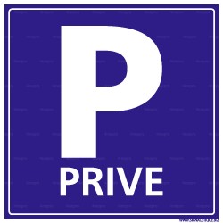 Panneau carré pour parking Privé