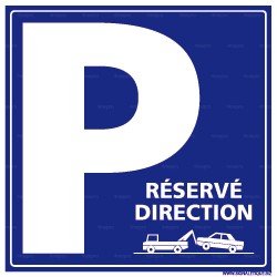 Panneau carré pour parking Réservé direction