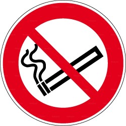 Panneau rond Interdiction de fumer 1