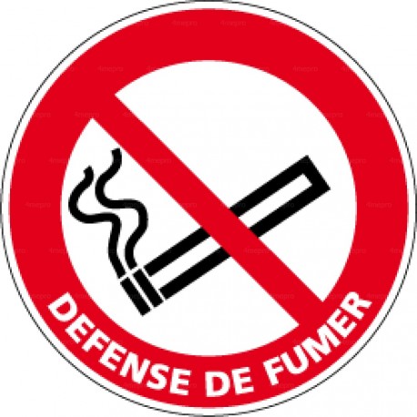 Panneau rond Interdiction de fumer 2