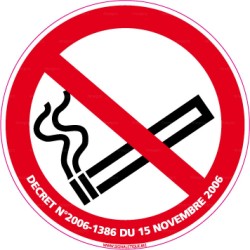 Panneau rond Interdiction de fumer 3
