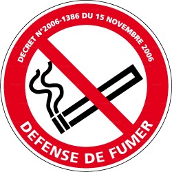 Panneau rond Interdiction de fumer 4