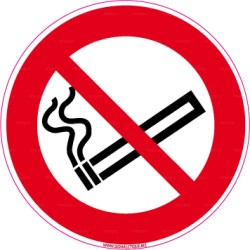 Panneau rond Interdiction de fumer 6
