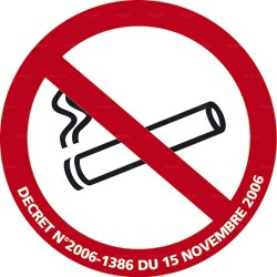 Panneau rond Interdiction de fumer 7