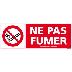 Panneau de signalisation rectangulaire Ne pas fumer