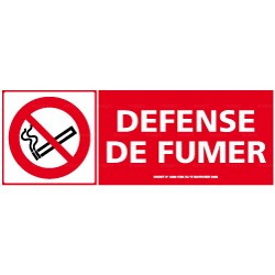 Panneau de signalisation rectangulaire Défense de fumer