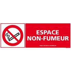 Panneau de signalisation rectangulaire horizontal Espace non-fumeur