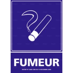 Panneau de signalisation rectangulaire horizontal Fumeurs 1