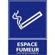 Panneau de signalisation rectangulaire horizontal Espace fumeur 1