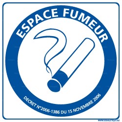 Panneau de signalisation rond Espace fumeur 3