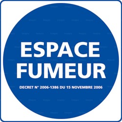 Panneau de signalisation rond Espace fumeur 4