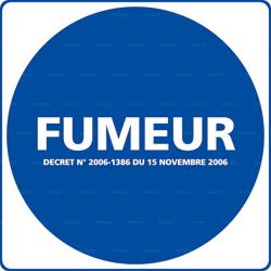 Panneau de signalisation rond Espace fumeur 5