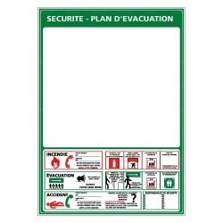 Panneau consigne de sécurité - Plan d'évacuation