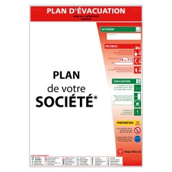 Panneau plan d'évacuation avec consignes de sécurité