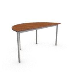 Table de réunion confort demi ronde 160 x 80 cm