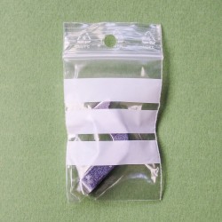 Sachets zip transparents à bandes blanches 4x6 cm