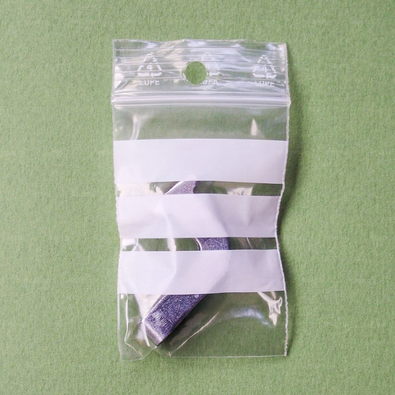 Sachets zip transparents à bandes blanches 4x6 cm - 4mepro