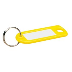 Porte clé plastique à fenêtre jaune