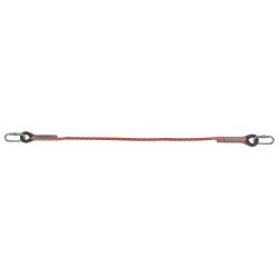 Longe de liaison en corde tressée Ø 10,5mm et 1 m de longueur avec mousquetons en acier