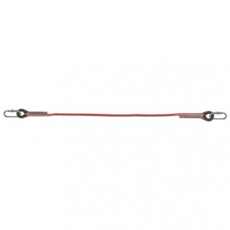 Longe de liaison en corde tressée Ø 10,5mm et 1 m de longueur avec mousquetons en acier