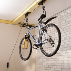 Crochet pour vélo mural avec suspension par roue avant