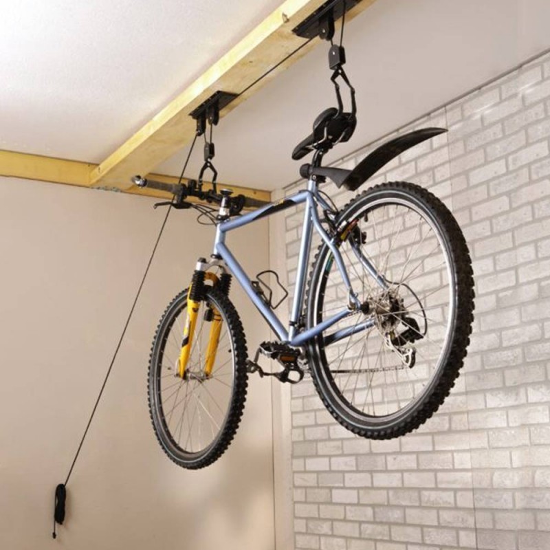 Avis / test - SUPPORT RANGEMENT VELO GARAGE PORTE VELO PLAFOND - LIFETIME -  Prix