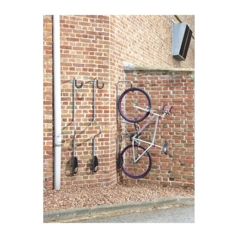 Accroche vélo mural à crochets - 5 vélos