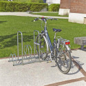 Râtelier au sol 3 vélos 2 niveaux + 2 arceaux antivol