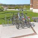 Râtelier au sol 5 vélos 2 niveaux  + 4 arceaux antivol