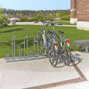Râtelier au sol 5 vélos 2 niveaux  + 4 arceaux antivol