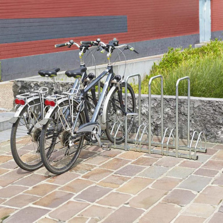 Râtelier 5 vélos face à face + 4 arceaux antivol