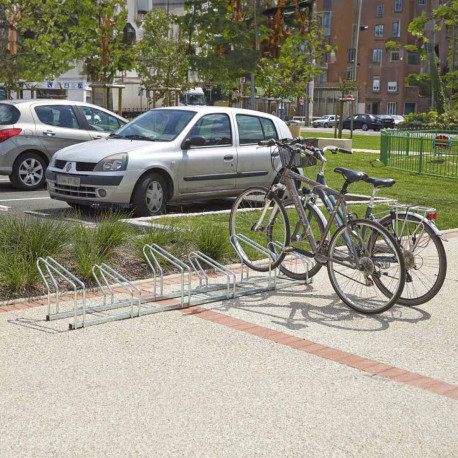 Râtelier au sol 2 niveaux côte à côte - 4, 6 ou 8 vélos
