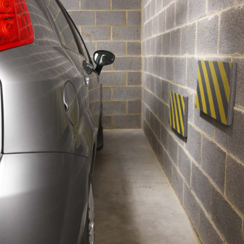 Mousse De Protection Protections Portière Garage SOBEAU - Lot 4 Mousses Antichoc 30x10x3cm - Adhésif Puissant - Noir Protection Mur Garage Pour Voiture