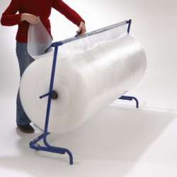 Dérouleur horizontal de papier bulle avec cutter incorporé au dérouleur