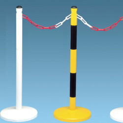 Potelet sur coupelle ronde blanc 90 cm