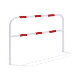 Barrière de scellement blanc/rouge 2m -Ø 40mm