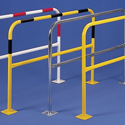 Barrière à platine jaune/noir 1,50m - Ø 40mm