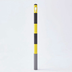 Potelet à enfoncer jaune/noir 100 cm