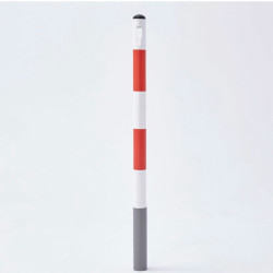 Potelet à enfoncer blanc/rouge 100 cm