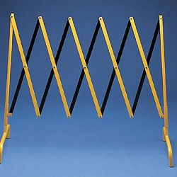 Barrière de chantier télescopique jaune/noir