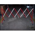 Barrière de chantier télescopique blanc/rouge