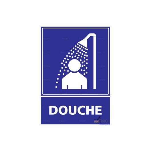 Panneau de signalisation rectangulaire Douche 4mepro