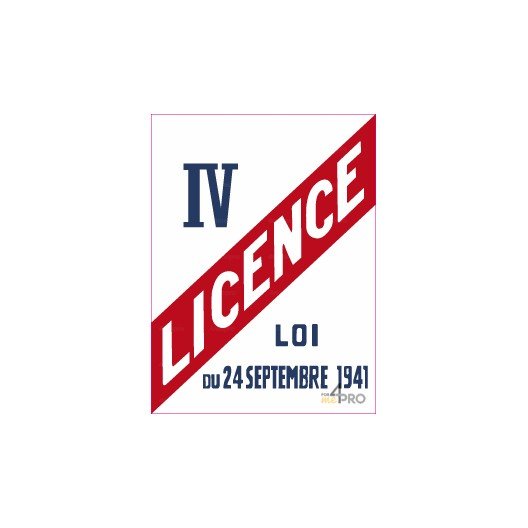 Panneau de licence IV