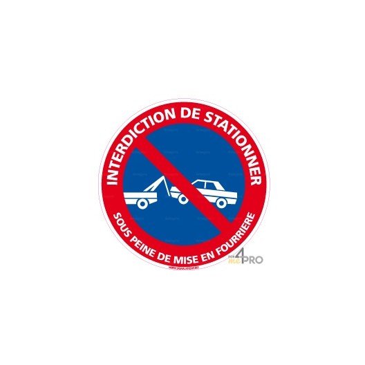 Panneau interdiction de stationner